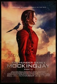 6z453 HUNGER GAMES: MOCKINGJAY - PART 2 advance DS 1sh 2015 Jennifer Lawrence in front of clouds!
