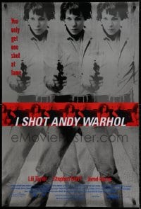 6z461 I SHOT ANDY WARHOL 1sh 1996 cool multiple images of Lili Taylor pointing gun!