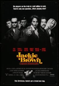 6z495 JACKIE BROWN advance 1sh 1997 Quentin Tarantino, Santa's got a brand new bag, top cast!