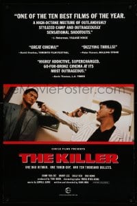 6z516 KILLER 1sh 1990 John Woo directed, action image of Chow Yun-Fat w/pistol!