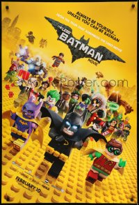 6z546 LEGO BATMAN MOVIE teaser DS 1sh 2017 always be yourself, unless you can be Batman, February!