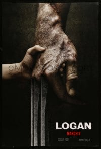 6z570 LOGAN style A revised teaser DS 1sh 2017 Jackman in the title role as Wolverine, claws out!
