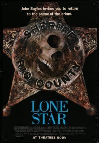 6z572 LONE STAR advance DS 1sh 1996 John Sayles, cool image of skull in sheriff badge!