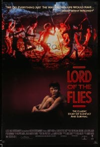 6z575 LORD OF THE FLIES DS 1sh 1990 Balthazar Getty in William Golding's classic novel!