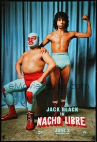 6z656 NACHO LIBRE teaser DS 1sh 2006 two Mexican luchador wrestlers Jack Black & Hector Jimenez!