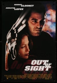 6z687 OUT OF SIGHT int'l DS 1sh 1998 Steven Soderbergh, George Clooney, Jennifer Lopez!