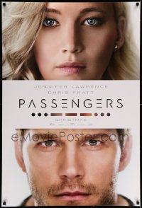 6z696 PASSENGERS teaser DS 1sh 2016 close-up images of Jennifer Lawrence and Chris Pratt!