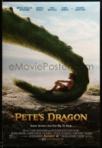 6z700 PETE'S DRAGON advance DS 1sh 2016 Oakes Fegley in the title role reclining on dragon tail!