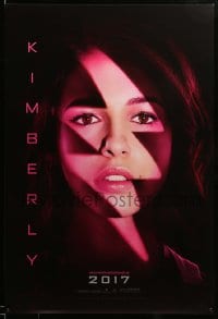 6z717 POWER RANGERS teaser DS 1sh 2017 cool close-up of Naomi Scott as Kimberley, The Pink Ranger!