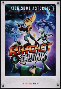 6z742 RATCHET & CLANK advance DS 1sh 2016 CGI animated comedy, Giamatti, kick some asteroid!