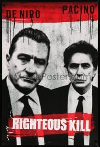 6z749 RIGHTEOUS KILL teaser 1sh 2008 cool image of Robert De Niro & Al Pacino w/ silenced gun!