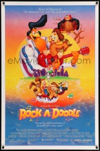 6z757 ROCK-A-DOODLE 1sh 1992 Don Bluth's cartoon adventure of the world's first rockin' rooster!