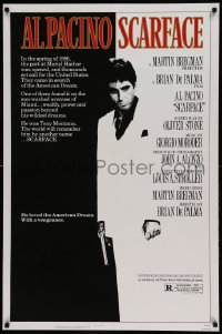 6z784 SCARFACE 1sh 1983 Al Pacino as Tony Montana, Brian De Palma, Oliver Stone!