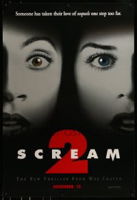 6z786 SCREAM 2 teaser 1sh 1997 Wes Craven directed, Neve Campbell, Courteney Cox