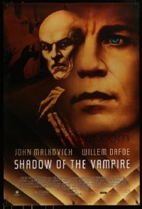 6z795 SHADOW OF THE VAMPIRE 1sh 2000 art of John Malkovich as F.W. Murnau & Willem Dafoe!