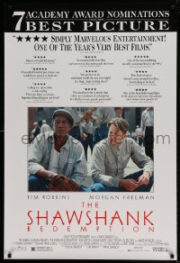 6z797 SHAWSHANK REDEMPTION DS 1sh '95 Tim Robbins, Morgan Freeman, written by Stephen King!