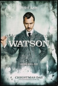 6z800 SHERLOCK HOLMES teaser DS 1sh 2009 Guy Ritchie directed, Jude Law as Dr. Watson!