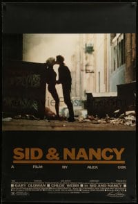 6z807 SID & NANCY foil 1sh 1986 Gary Oldman & Chloe Webb, punk rock, directed by Alex Cox!