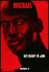 6z832 SPACE JAM teaser DS 1sh 1996 cool close-up of basketball star Michael Jordan!