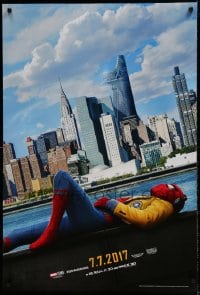 6z838 SPIDER-MAN: HOMECOMING teaser DS 1sh 2017 Tom Holland in the title role, New York City!