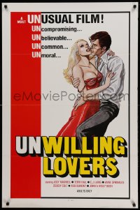 6z946 UNWILLING LOVERS 1sh 1977 uncompromising, unbelievable, great art of very sexy Jody Maxwell!