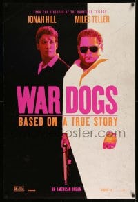 6z962 WAR DOGS teaser DS 1sh 2016 wacky Jonah Hill and Miles Teller, Scarface parody design!