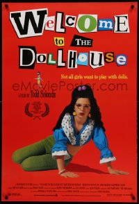 6z971 WELCOME TO THE DOLLHOUSE 1sh 1995 Todd Solondz, Heather Matarazzo in wild outfit!