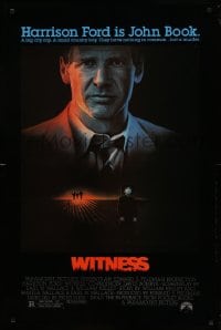 6z977 WITNESS 1sh 1985 big city cop Harrison Ford in Amish country, directed by Peter Weir!