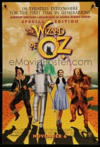 6z978 WIZARD OF OZ advance DS 1sh R1998 Victor Fleming, Judy Garland all-time classic!