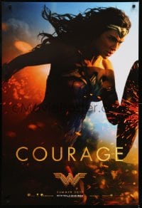 6z980 WONDER WOMAN teaser DS 1sh 2017 sexiest Gal Gadot in title role/Diana Prince, Courage!