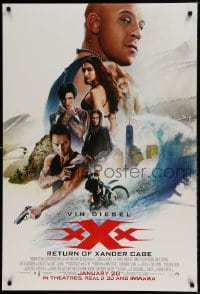 6z991 XXX: THE RETURN OF XANDER CAGE advance DS 1sh 2017 Donnie Yen, Vin Diesel in the title role!