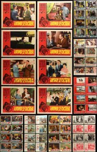 7a055 LOT OF 88 LOBBY CARDS '50s-70s complete sets of 8 cards from 11 different movies!