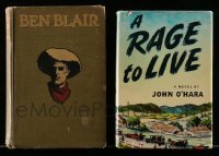7a479 LOT OF 2 HARDCOVER BOOKS '00s-40s Rage to Live 1st edition, Ben Blair w/Maynard Dixon plate