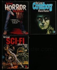 7a512 LOT OF 3 BRUCE HERSHENSON 60 GREAT SOFTCOVER MOVIE POSTER BOOKS '90s great color images!