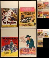 7a145 LOT OF 11 FOLDED COWBOY WESTERN WINDOW CARDS '50s-60s great images from many movies!