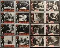 7a063 LOT OF 16 SEXY HORROR/SCI-FI LOBBY CARDS '60s complete sets of 8 from 2 different movies!