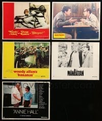 7a071 LOT OF 5 WOODY ALLEN LOBBY CARDS '70s Sleeper, Bananas, Annie Hall, Manhattan, The Front!