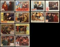 7a068 LOT OF 12 FILM NOIR AND CRIME LOBBY CARDS '40s-60s 13th Letter, Manhandled & more!