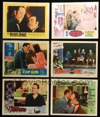 7a070 LOT OF 6 HORROR/SCI-FI LOBBY CARDS '50s-70s Black Sleep, Cat Girl, Dr. Goldfoot & more!