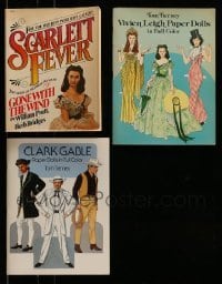 7a509 LOT OF 3 GONE WITH THE WIND SOFTCOVER MOVIE BOOKS '70s-80s Scarlett Fever, paper dolls!