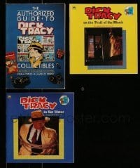 7a510 LOT OF 3 DICK TRACY SOFTCOVER BOOKS '90s cool collectibles guide + two detective stories!