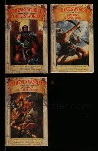 7a525 LOT OF 3 THIEVES' WORLD PAPERBACK BOOKS '70s-80s the first three books in the series!