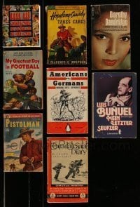 7a517 LOT OF 8 PAPERBACK BOOKS '40s-80s Reel Art, Hopalong Cassidy, Dorothy Dandridge & more!
