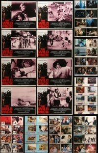 7a056 LOT OF 80 LOBBY CARDS '70s-80s complete sets of 8 cards from 8 different movies!