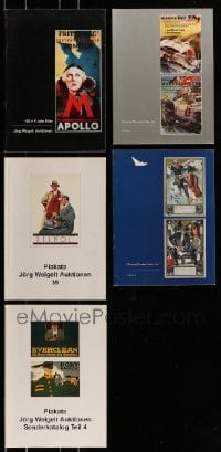 7a457 LOT OF 5 JORG WIEGELT GERMAN POSTER AUCTION CATALOGS '90s filled with great images!