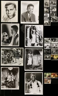 7a272 LOT OF 27 SIDNEY POITIER 8X10 STILLS '60s-70s great scenes from several of his movies!