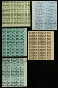 7a080 LOT OF 5 UNITED STATES ARMED SERVICES STAMP SHEETS '40s 250 stamps that were never used!