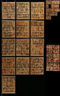 7a075 LOT OF 13 NATIONAL SCREEN STAR STAMP SHEETS '32 containing a total of 234 different stamps!