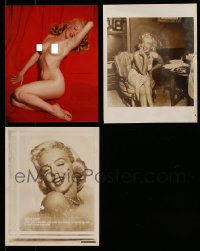 7a195 LOT OF 3 MARILYN MONROE ITEMS '60s including the sexy Golden Dreams nude portrait!