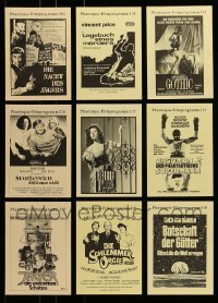 7a186 LOT OF 9 RE-RELEASE GERMAN PROGRAMS R80s different images from a variety of movies!
